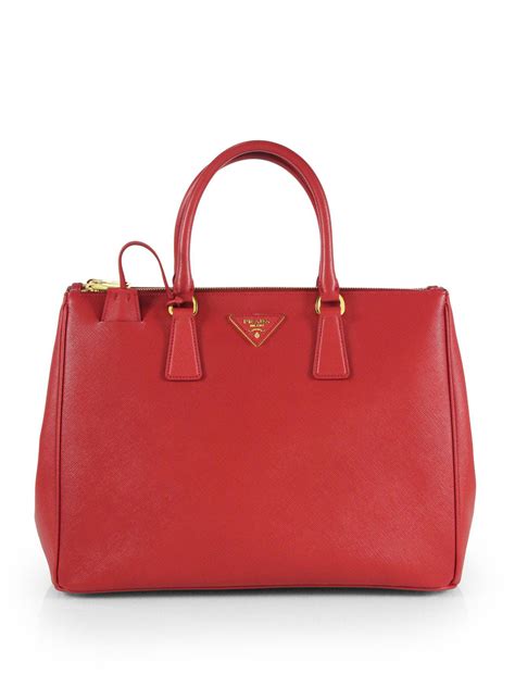 prada tote double zip lux large saffiano leather fuoco red|prada saffiano crossbody black.